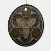 Celtic Trinity Shield Keramisch Ornament (Links)