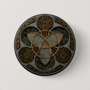 Celtic Trinity Shield Ronde Button 5,7 Cm