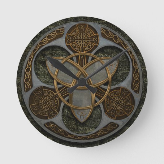 Celtic Trinity Shield Ronde Klok (Voorkant)