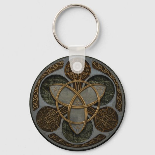Celtic Trinity Shield Sleutelhanger (Voorkant)