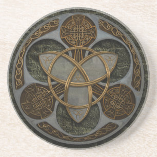 Celtic Trinity Shield Zandsteen Onderzetter