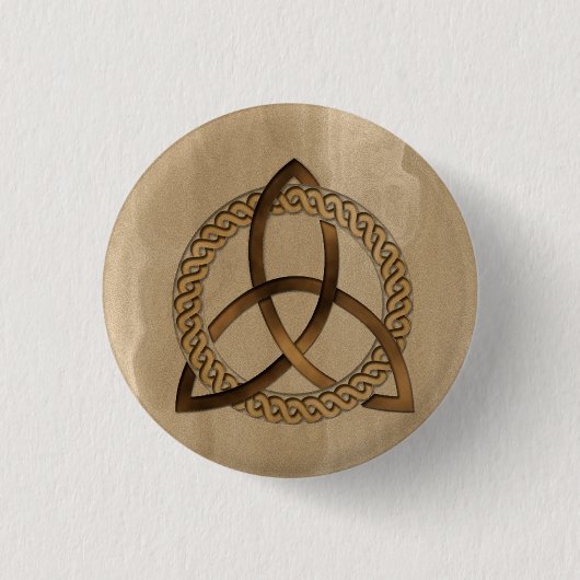 Celtic Triquetra Trinity Knot Button (Voorkant)