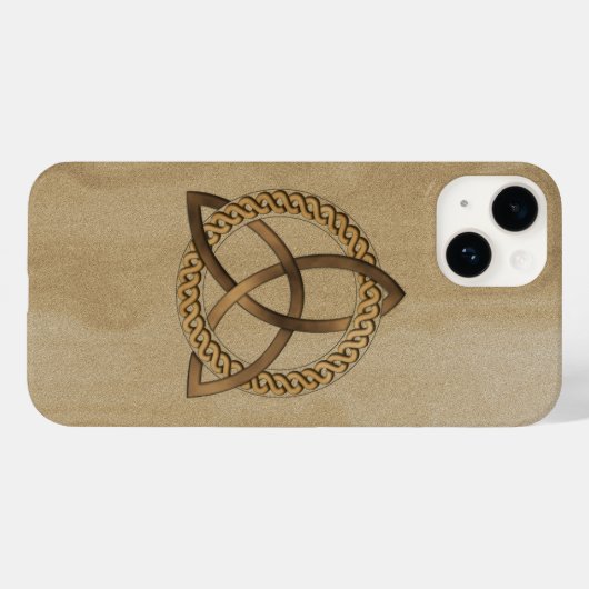 Celtic Triquetra Trinity Knot iPhone 14 Coque (Verso (horizontal))