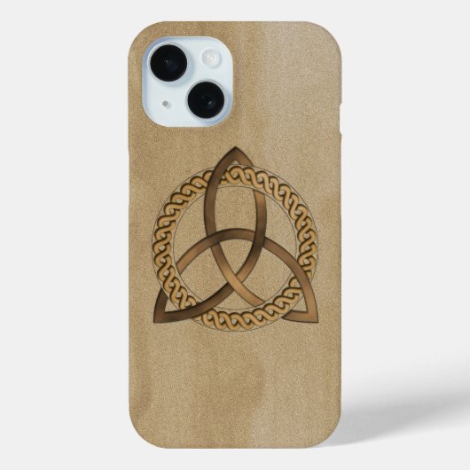 Celtic Triquetra Trinity Knot iPhone 15 Coque (Verso)