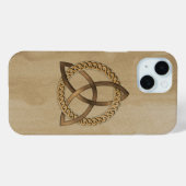 Celtic Triquetra Trinity Knot iPhone 15 Coque (Verso (horizontal))