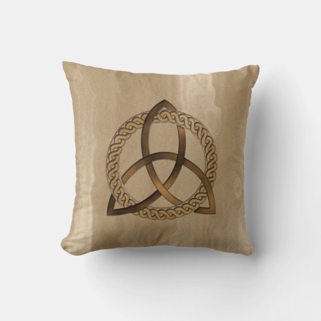 Celtic Triquetra Trinity Knot Square Pillow Kussen (Voorkant)