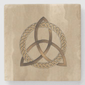 Celtic Triquetra Trinity Knot Stone Onderzetter (Voorkant)