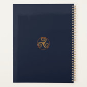 Celtic Triskelion (blauw) Aangepast Planner (Achterkant)