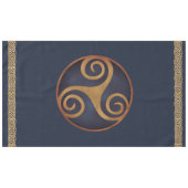 Celtic Triskelion (blauw) Aangepast Tafelkleed (Voorkant (Horizontaal))