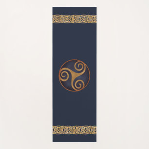 Celtic Triskelion (blauw) Aangepast Yogamat