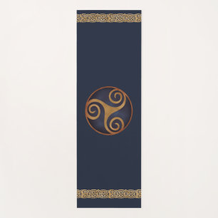 Celtic Triskelion (blauw) Aangepaste Sjabloon Yogamat