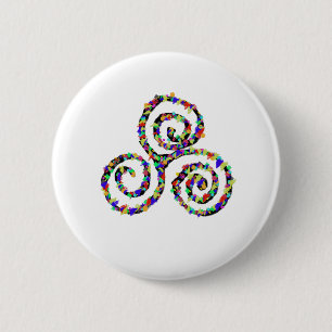 Celtic Triskelion Sterkte Ronde Button 5,7 Cm