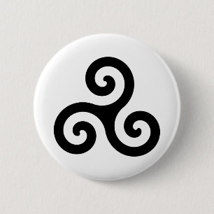 Celtic Triskelion-symbool Ronde Button 5,7 Cm