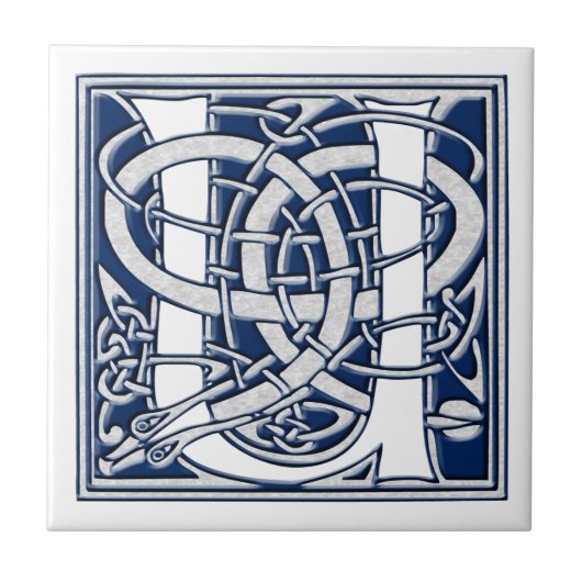 Celtic U monogram Tegeltje (Voorkant)