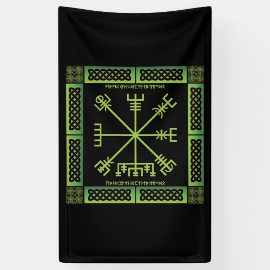 Celtic Vegvisir Banner (Verticaal)