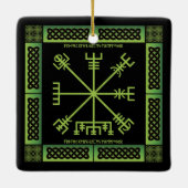 Celtic Vegvisir Ornament (Square) (Achterkant)