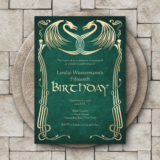 Celtic Viking Draak Verjaardag Kaart