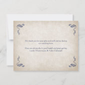 Celtic Viking Dragon Wedding Bedankkaart (Achterkant)