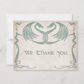 Celtic Viking Dragon Wedding Bedankkaart (Voorkant)