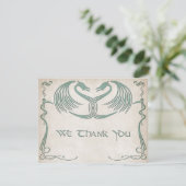 Celtic Viking Dragon Wedding Bedankkaart (Staand voorkant)