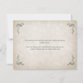 Celtic Viking Dragon Wedding Bedankkaart (Achterkant)