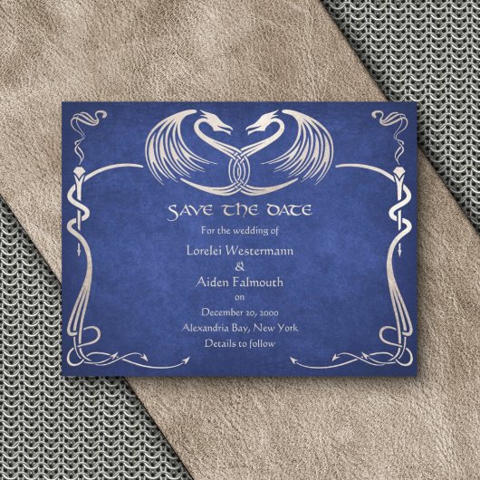 Celtic Viking Dragon Wedding Save The Date