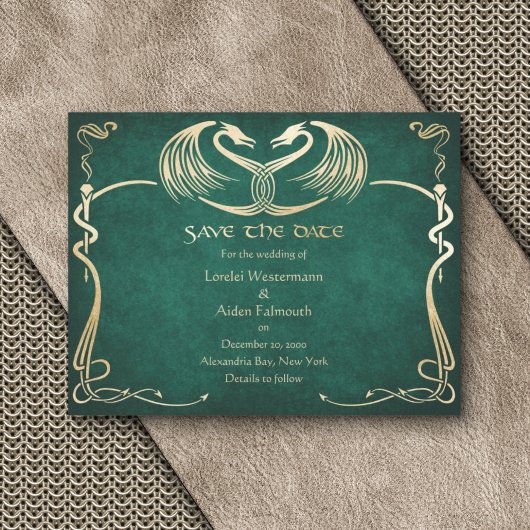 Celtic Viking Dragon Wedding Save The Date