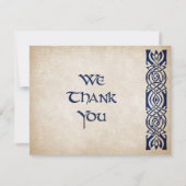 Celtic Viking Fantasy Wedding Bedankkaart (Voorkant)