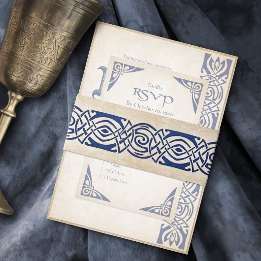 Celtic Viking Fantasy Wedding Uitnodigingen Wikkel