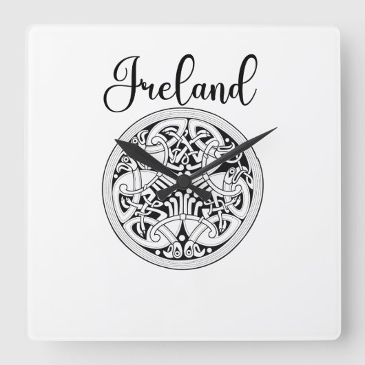 Celtic Wall Clock Vierkante Klok (Voorkant)