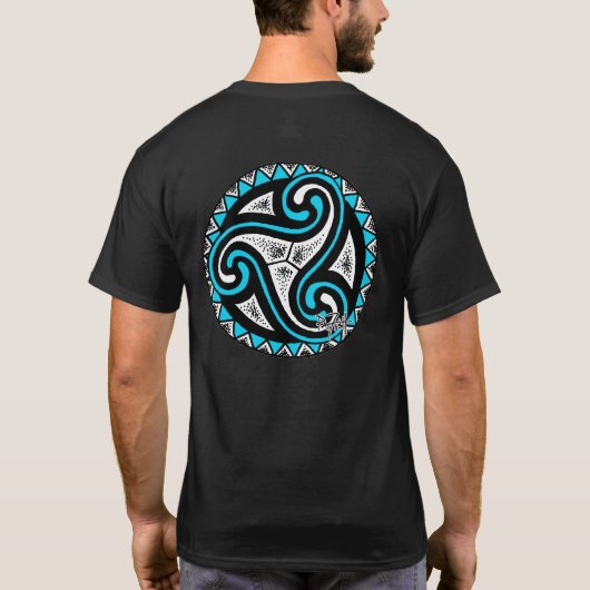 Celtic Wave Spiral Shield T-shirt (Achterkant)