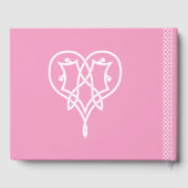 Céltic Weave Hearts dans Petal rose livre d'invité (Verso)