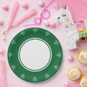 Celtic Weave Hearts in Green Paper Bord (Feest)