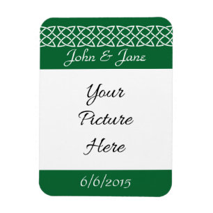 Celtic Weave Hearts in Green Save-the-Date Magnet Magneet