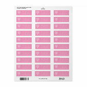Celtic Weave Hearts in Petal Pink Address Label (Full Sheet)