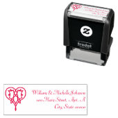 Celtic Weave Hearts Zelfinkt Adres Stempel (In situ)