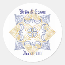 Celtic Wedding Knot Ronde Sticker