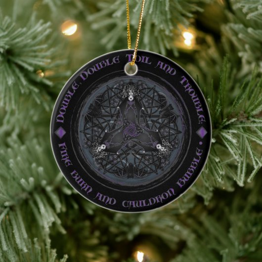Celtic Wiccan Witch Pagan Witchy Witchcraft Xmas Keramisch Ornament (Boom)