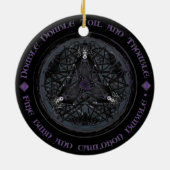 Celtic Wiccan Witch Pagan Witchy Witchcraft Xmas Keramisch Ornament (Achterkant)