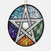 Celtic Wiccan Witch Pagan Witchy Witchcraft Xmas Keramisch Ornament (Links)