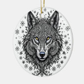 Celtic Winter Wolf Christmas Ornament (Links)