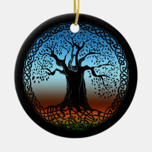 Celtic Wisdom Tree (Earth Version) Keramisch Ornament