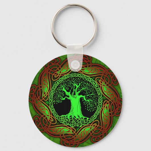 Celtic Wisdom Tree II Sleutelhanger (Voorkant)