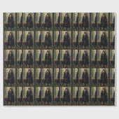 Celtic Wizard en Wolf Canvas Afdrukken Cadeaupapier (Vlak)