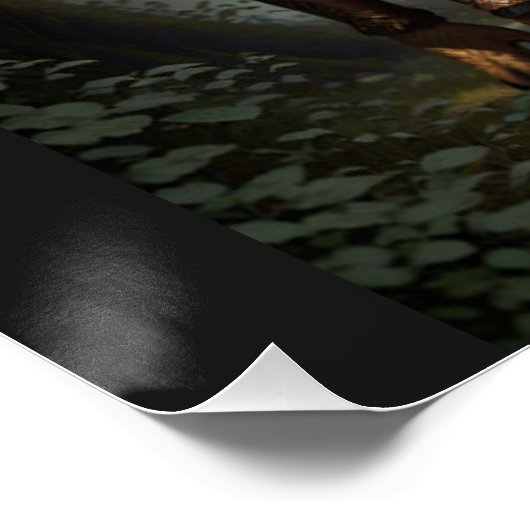 Celtic Wizard en Wolf Canvas Afdrukken Perfect Poster (Hoek)