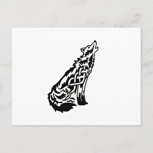 Celtic Wolf Briefkaart (Voorkant)