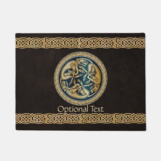 Celtic Wolf Knotwork Triad Deurmat (Voorkant)
