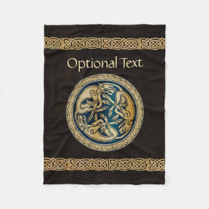 Celtic Wolf Knotwork Triad Fleece Deken