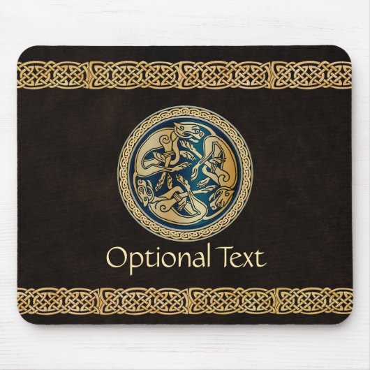 Celtic Wolf Knotwork Triad Muismat (Voorkant)