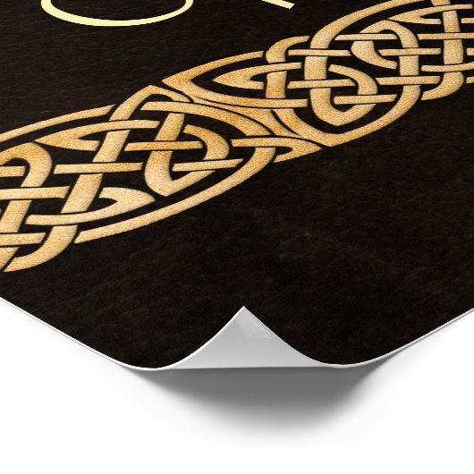 Celtic Wolf Knotwork Triad Poster (Hoek)